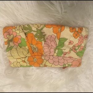 Floral clutch/makeup bag
